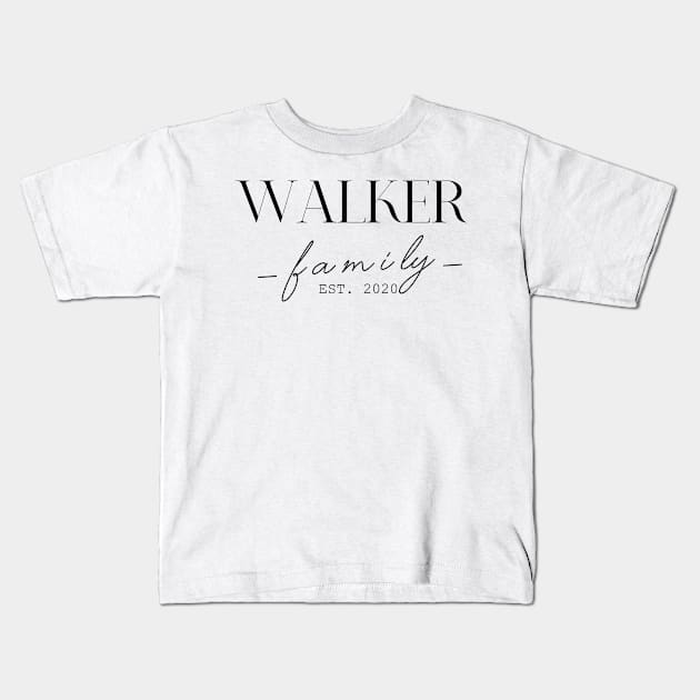 Walker Family EST. 2020, Surname, Walker Kids T-Shirt by ProvidenciaryArtist